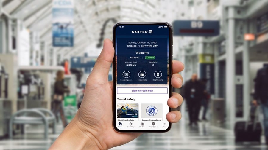 United Airlines rediseña su app móvil 